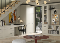 Elemore mussel fitted home office with classic style units