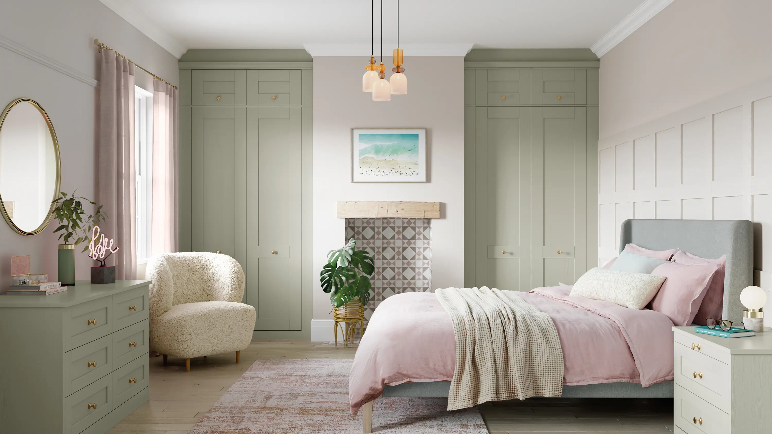 Croft French Grey Built In Bedroom Furniture