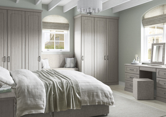 Rialto Curved Nordic Grey Fitted Bedroom Furniture