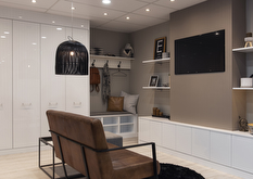 Elkin frost fitted living room furniture in Exeter showroom