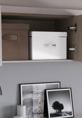 Over bed fitted storage cupboards