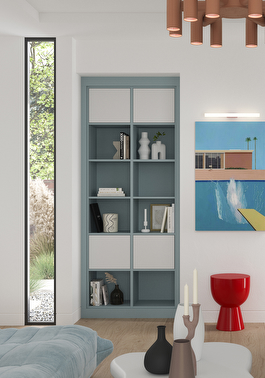 Aspen Fjord blue fitted living room storage