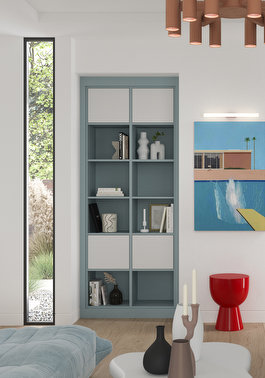 Aspen Fjord blue fitted living room storage