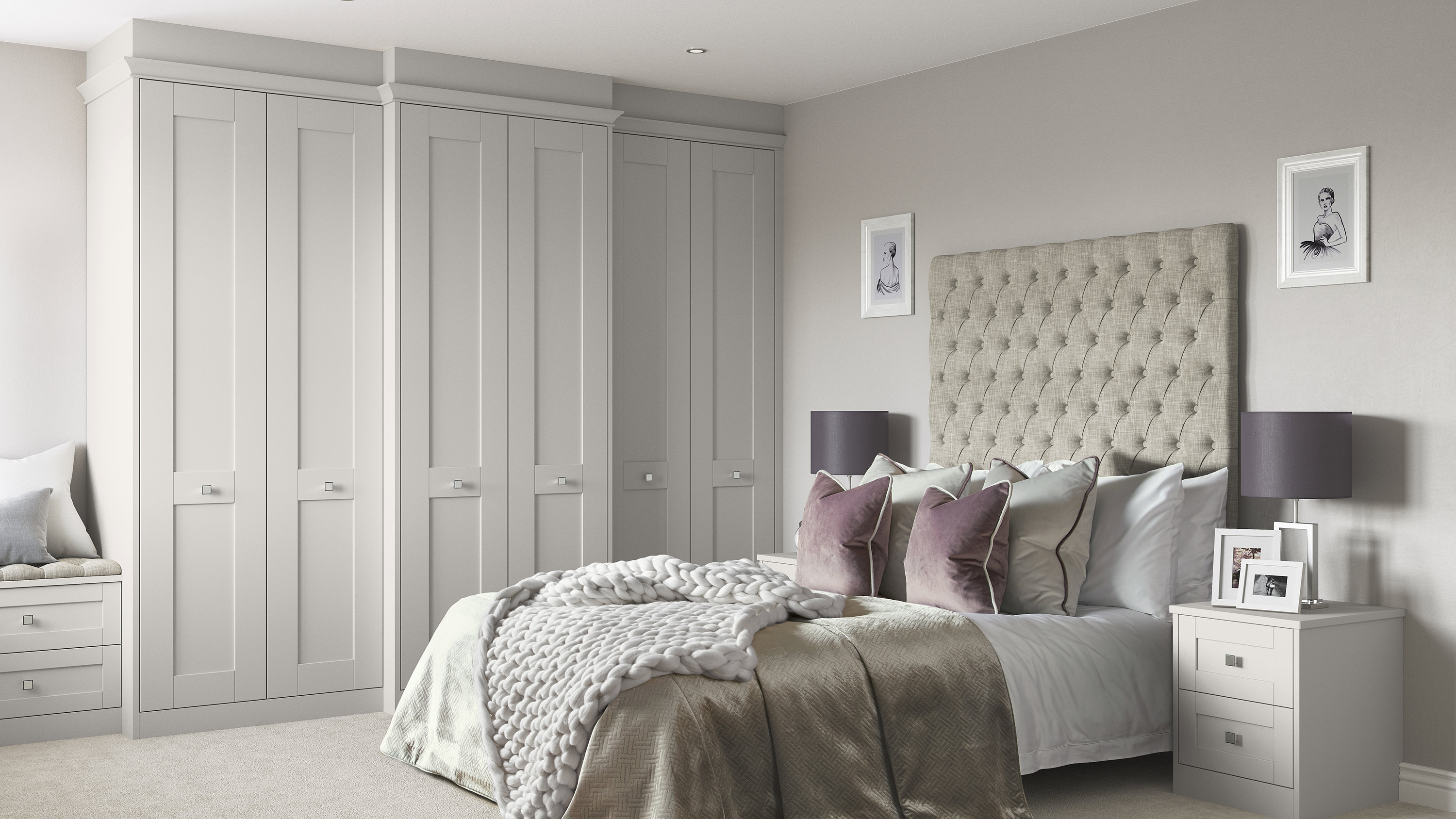 White Fitted Wardrobes White Gloss Built in Wardrobes Bedroom Furniture UK Hammonds
