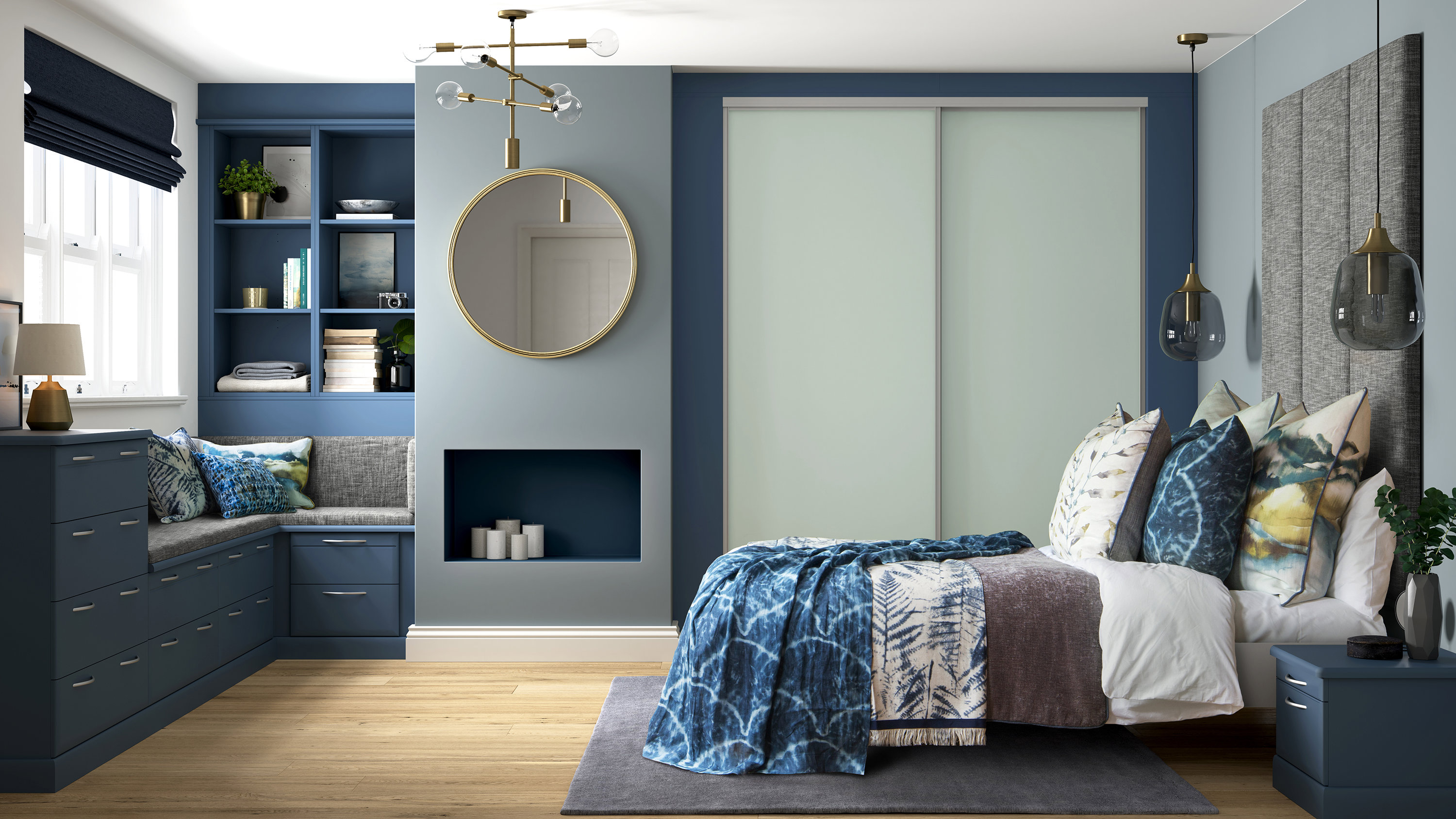 Blue Sliding Wardrobes Fitted Built In Black Sliding Wardrobe Doors UK Hammonds