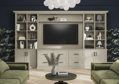 Langton fitted living room furniture in mussel finish