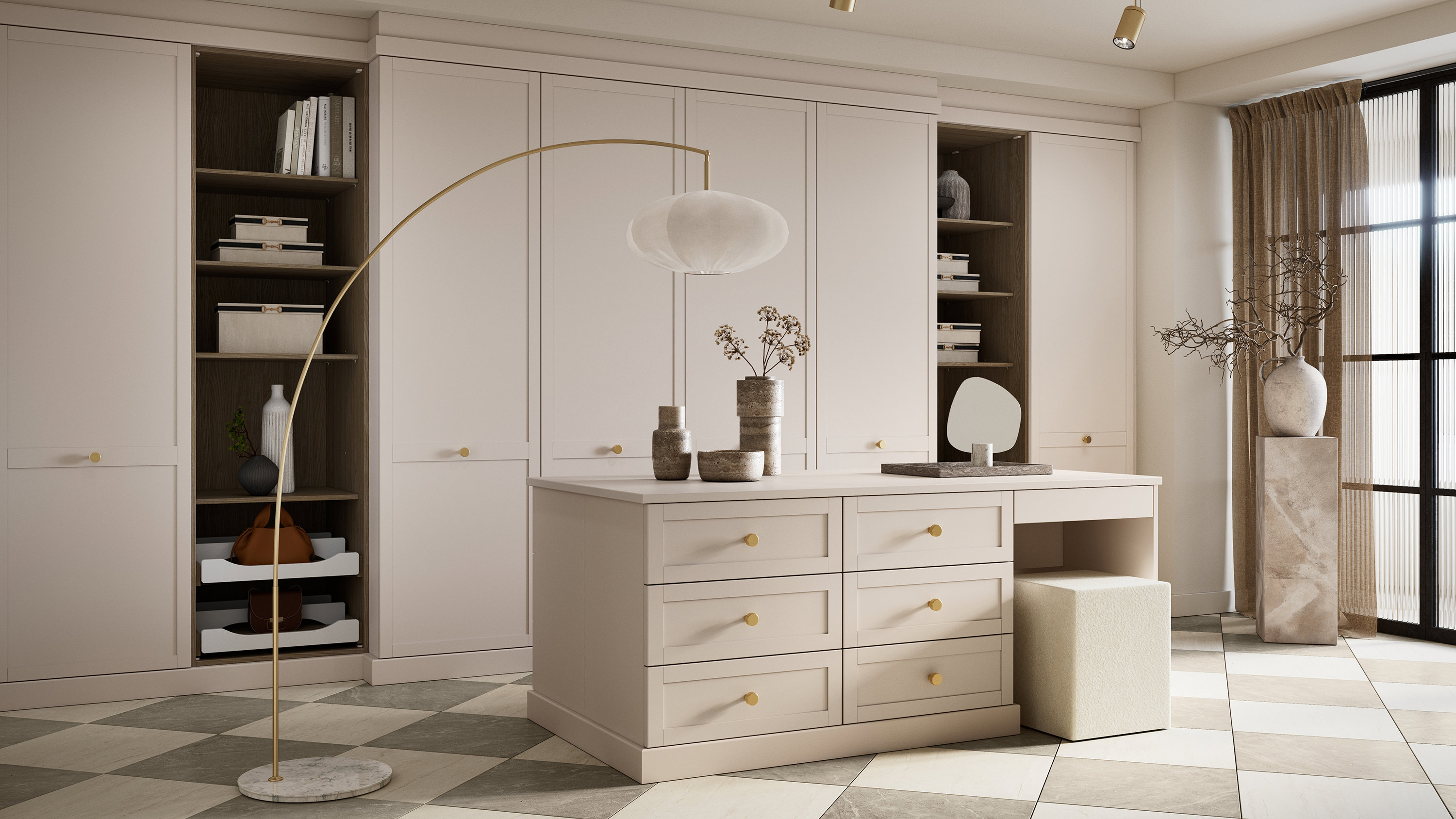 Wayland Cashmere Fitted Wardrobes & Dressing Table