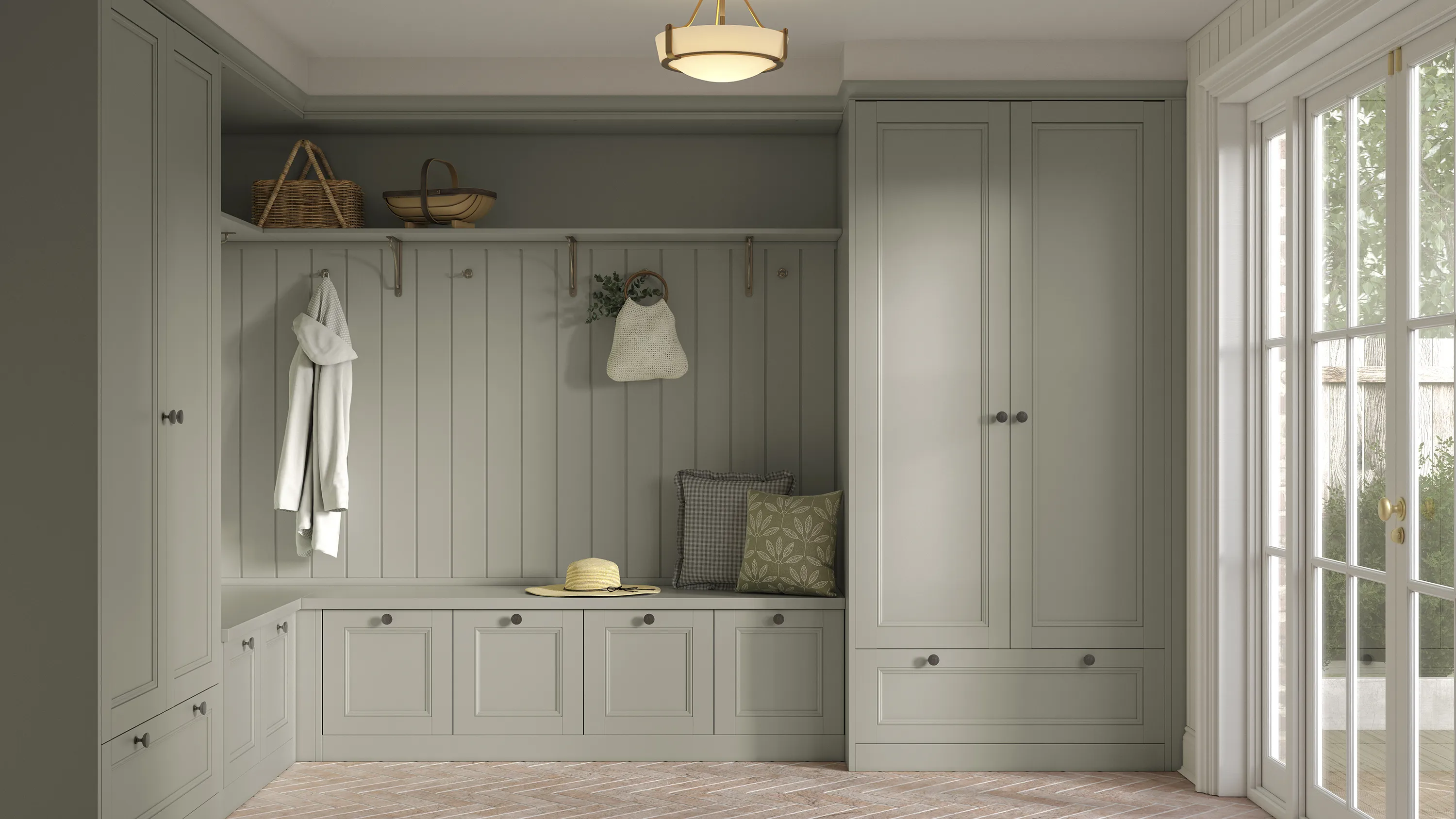 Fitted Boot Room Cabinets Bespoke Built In Utility Room Cupboards UK Hammonds