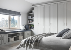 Rialto Square Light Grey Fitted Bedroom Wardrobes