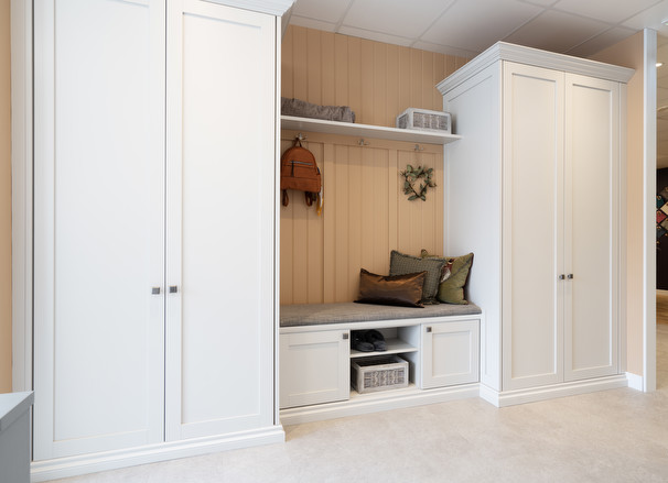 White Fitted Living Storage Solutions Built In and Fitted White Storage
